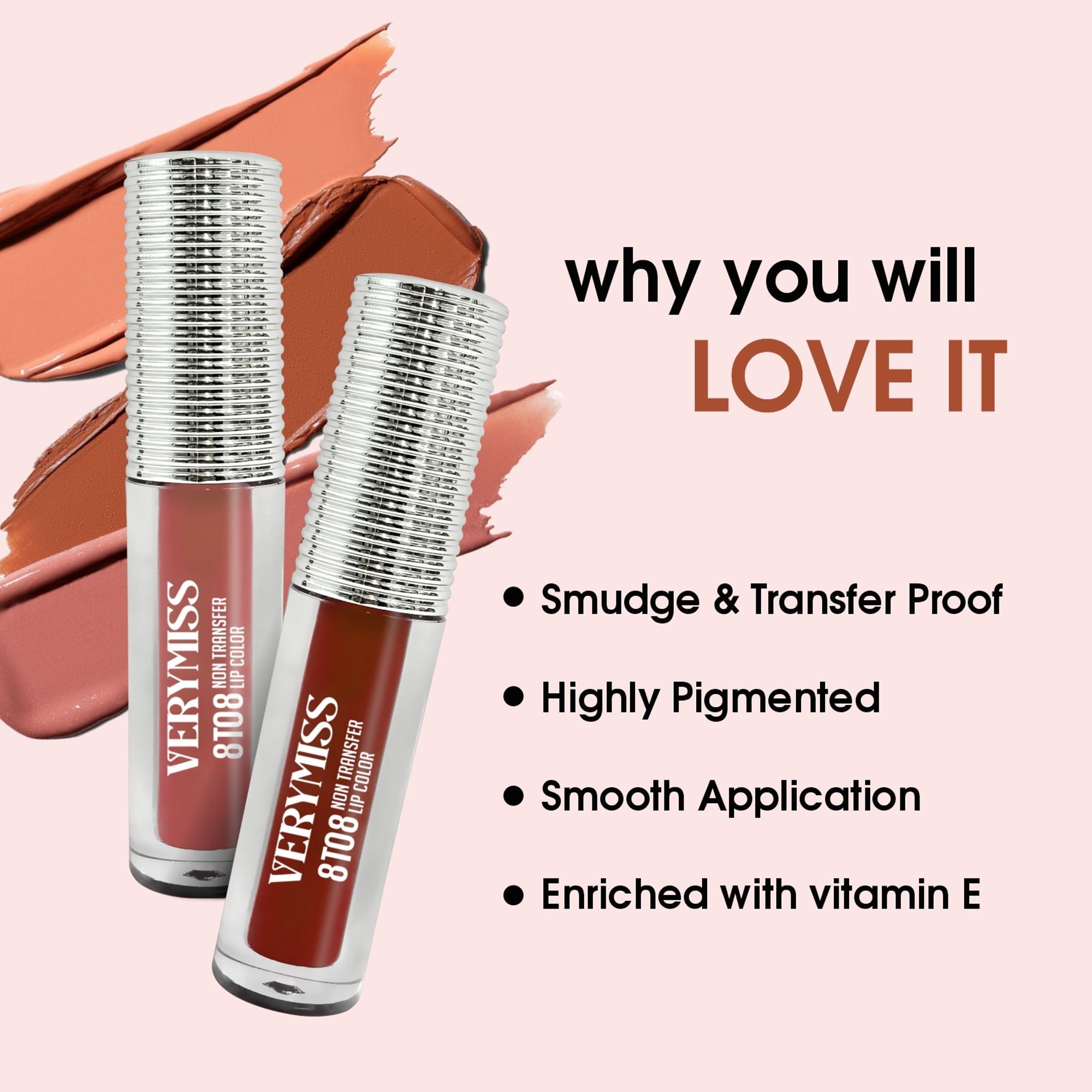 VERYMISS 8 To 8 Non Transfer Lip Color - 413 Almond