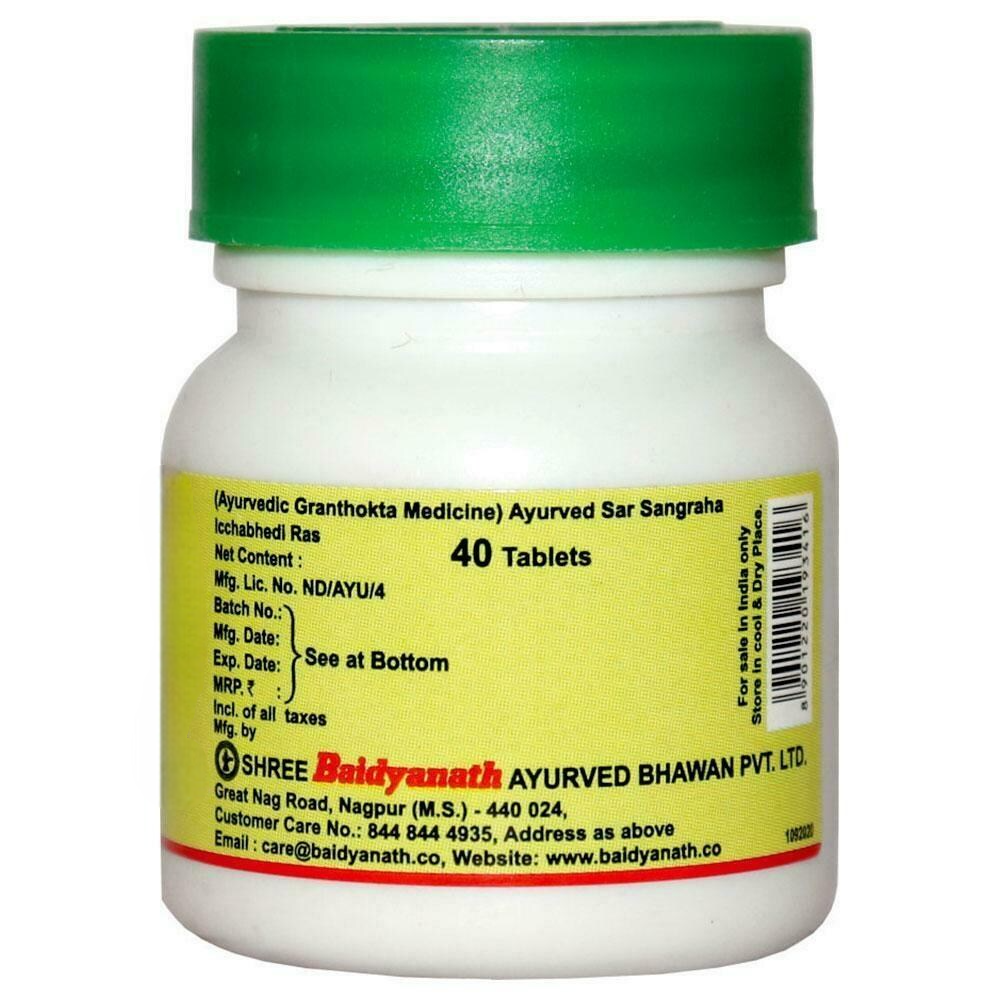 Baidyanath Icchabhedi Ras 40 Tab - Distacart