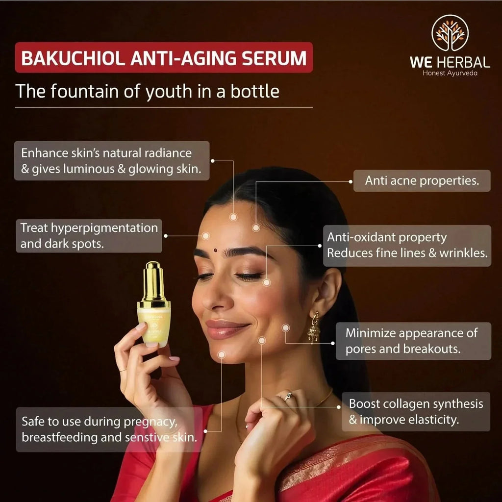 We Herbal Bakuchiol Serum: Gentle, Ayurvedic Anti-Aging Potion
