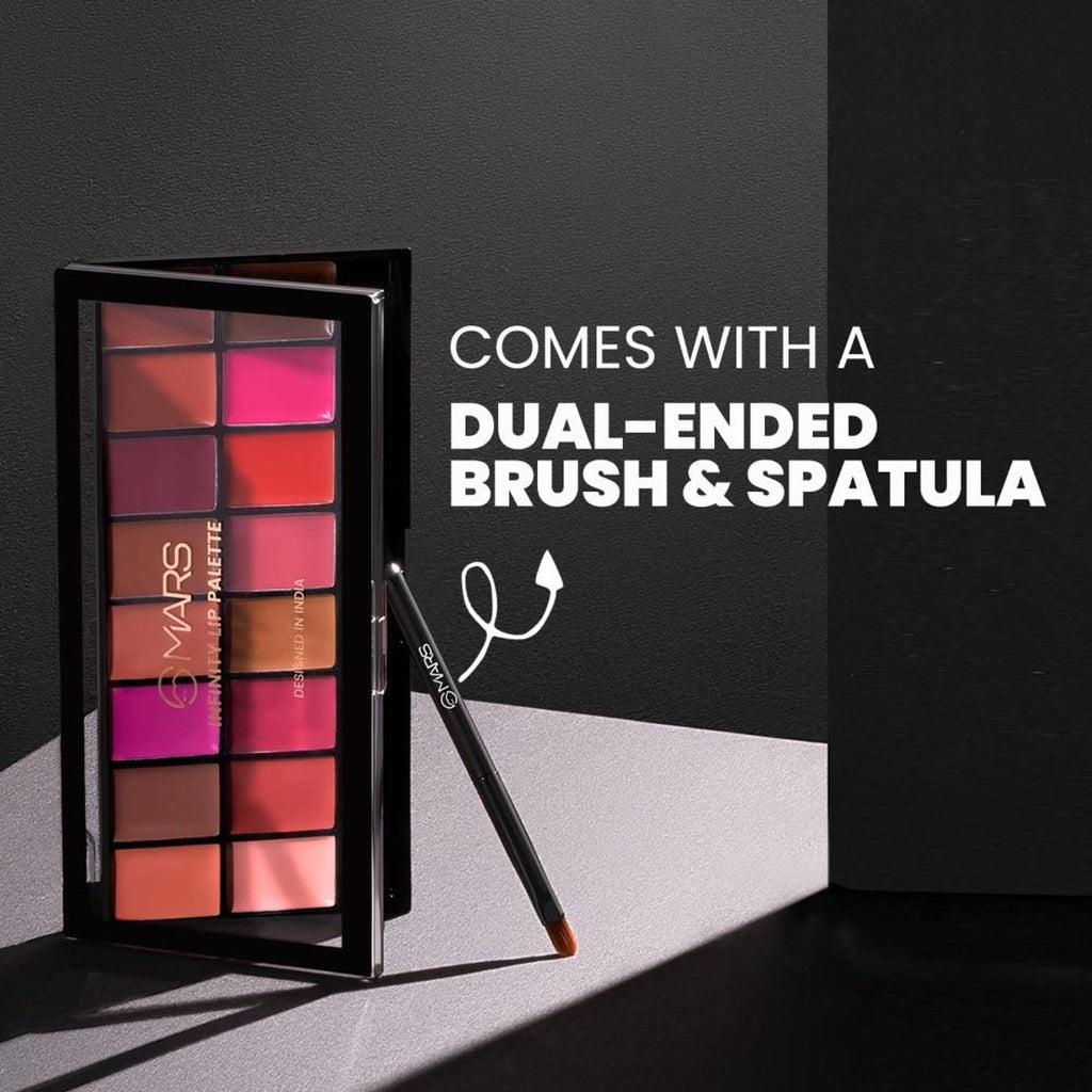 MARS Cosmetics Infinity Lip Palette with Spatula cum Applicator - 01 Multicolor - Distacart