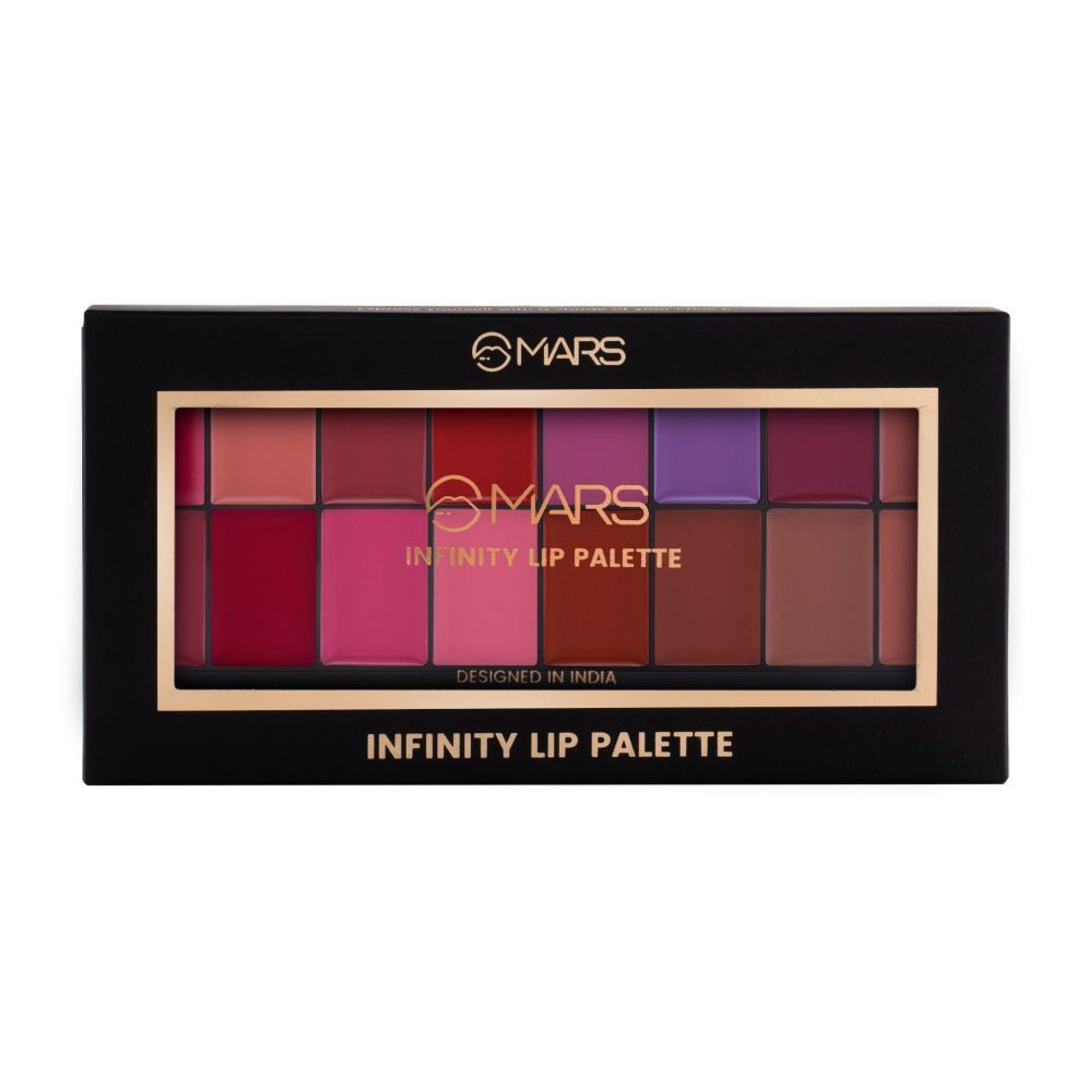 MARS Cosmetics Infinity Lip Palette with Spatula cum Applicator - 02 Multicolor - Distacart