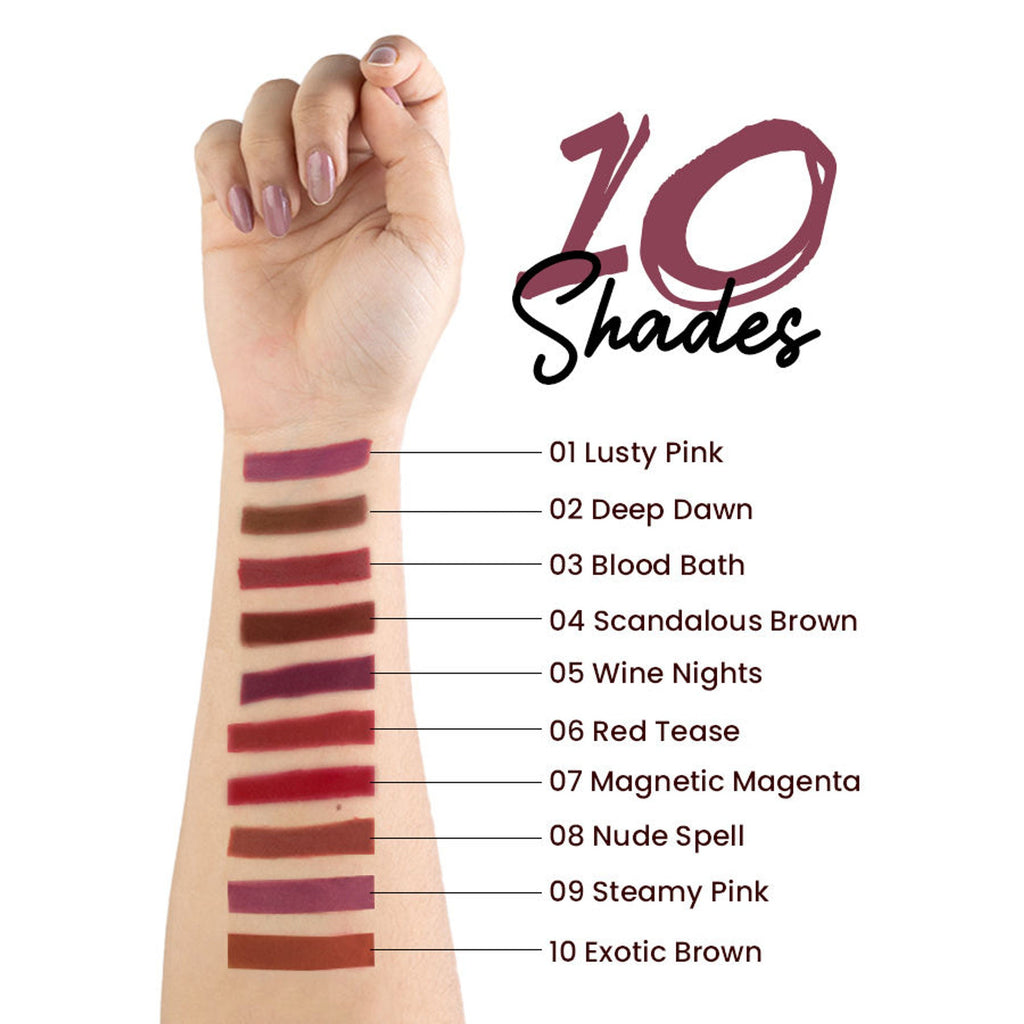 MARS Cosmetics Matte Lip Liner Pack of 10 - Set A