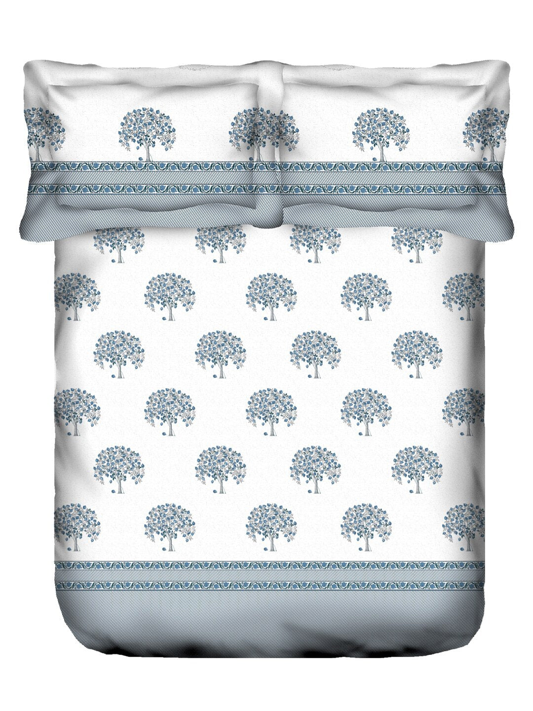 MYTRIDENT Road To Jaipur Purple Printed Cotton 210 TC King Bedsheet with 2 Pillow Covers