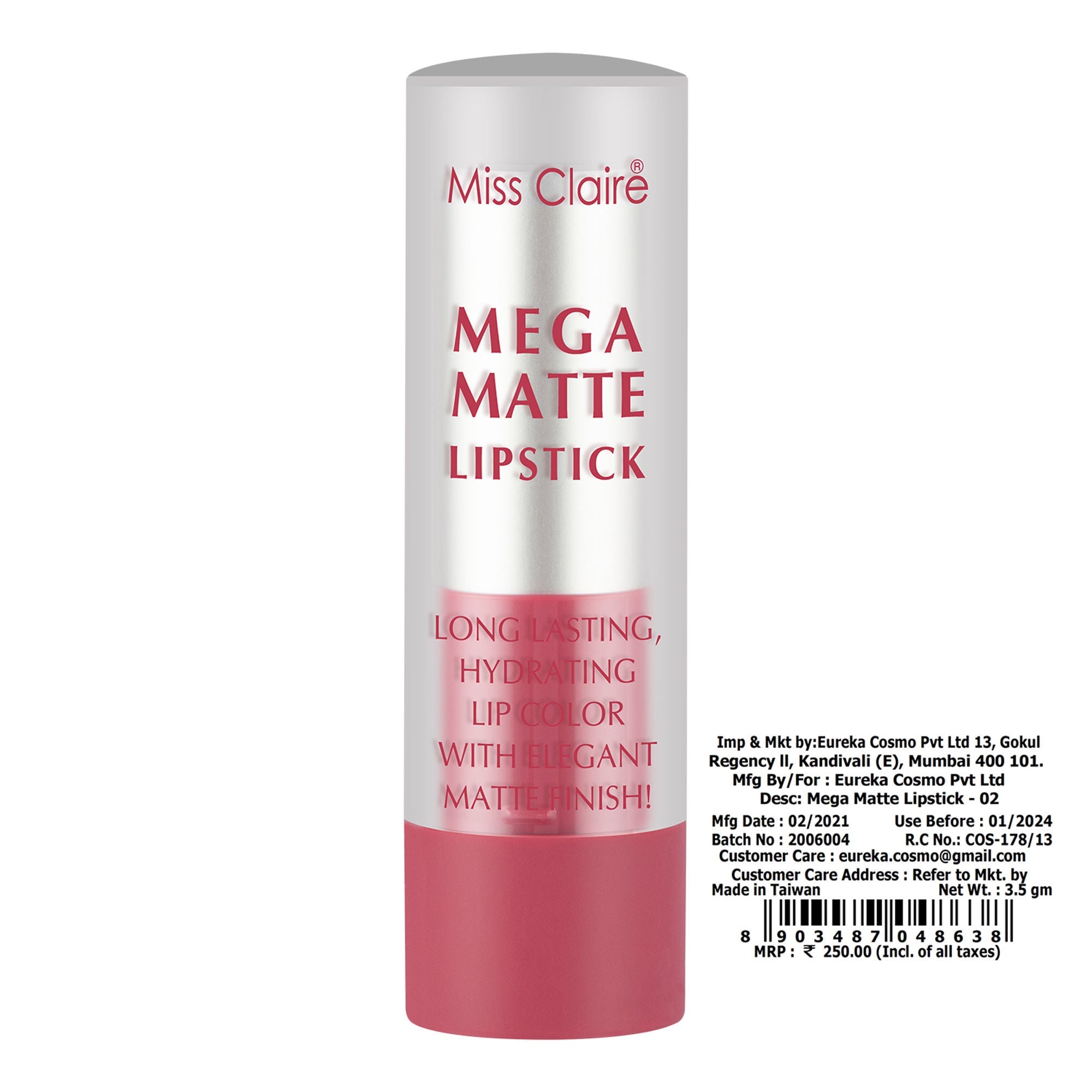 Miss Claire Mega Matte Lipstick - 2 - Distacart