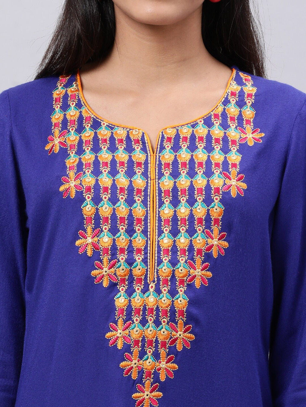 Souchii Women Beautiful Ethnic Motifs Yoke Design Mirror Work Kurta - Distacart