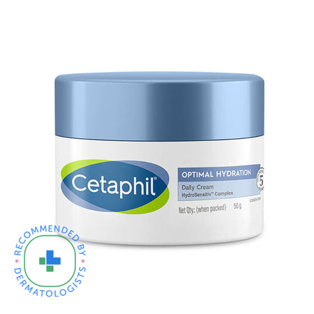 Cetaphil Optimal Hydration Daily Cream, Lightweight, Skin Barrier Protection with Hyaluronic Acid