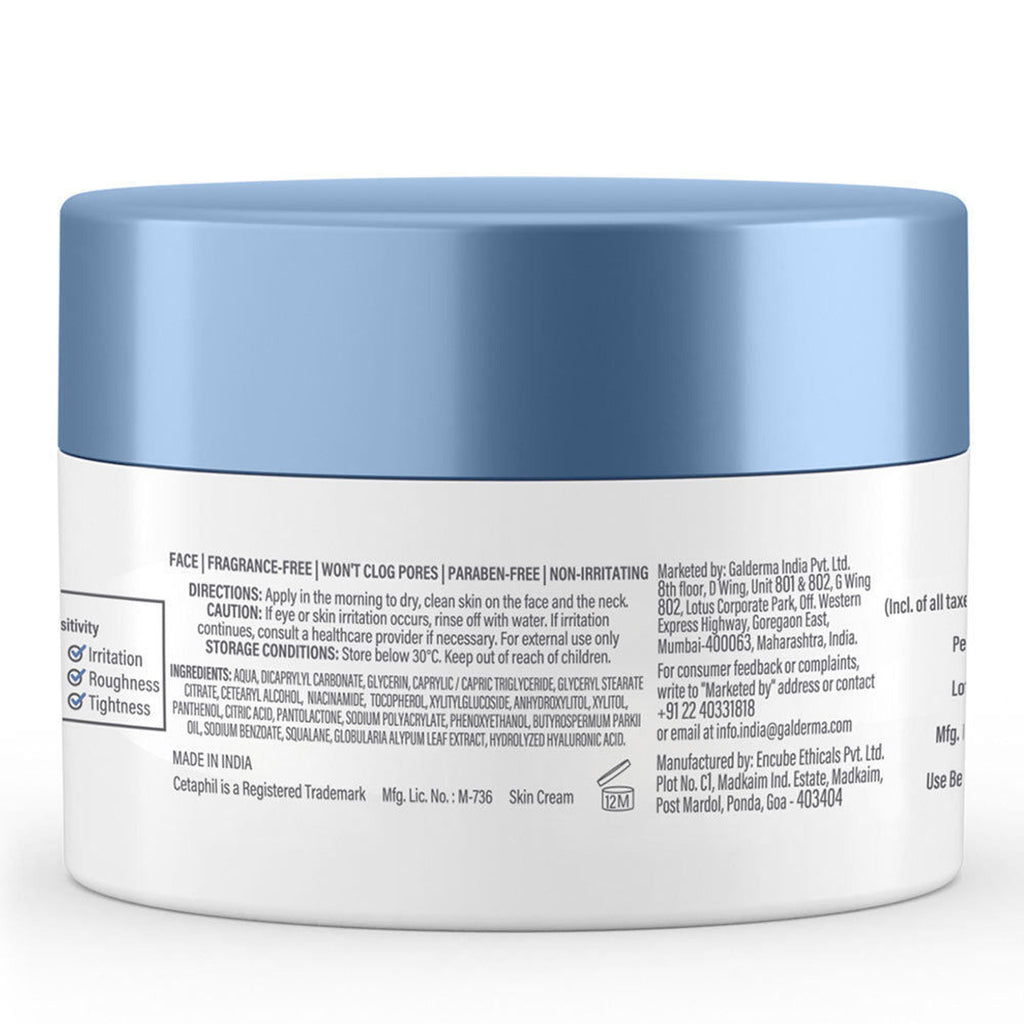 Cetaphil Optimal Hydration Daily Cream, Lightweight, Skin Barrier Protection with Hyaluronic Acid