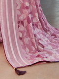 Saree Mall Floral Printed Pure Chiffon Block Print Saree - Distacart
