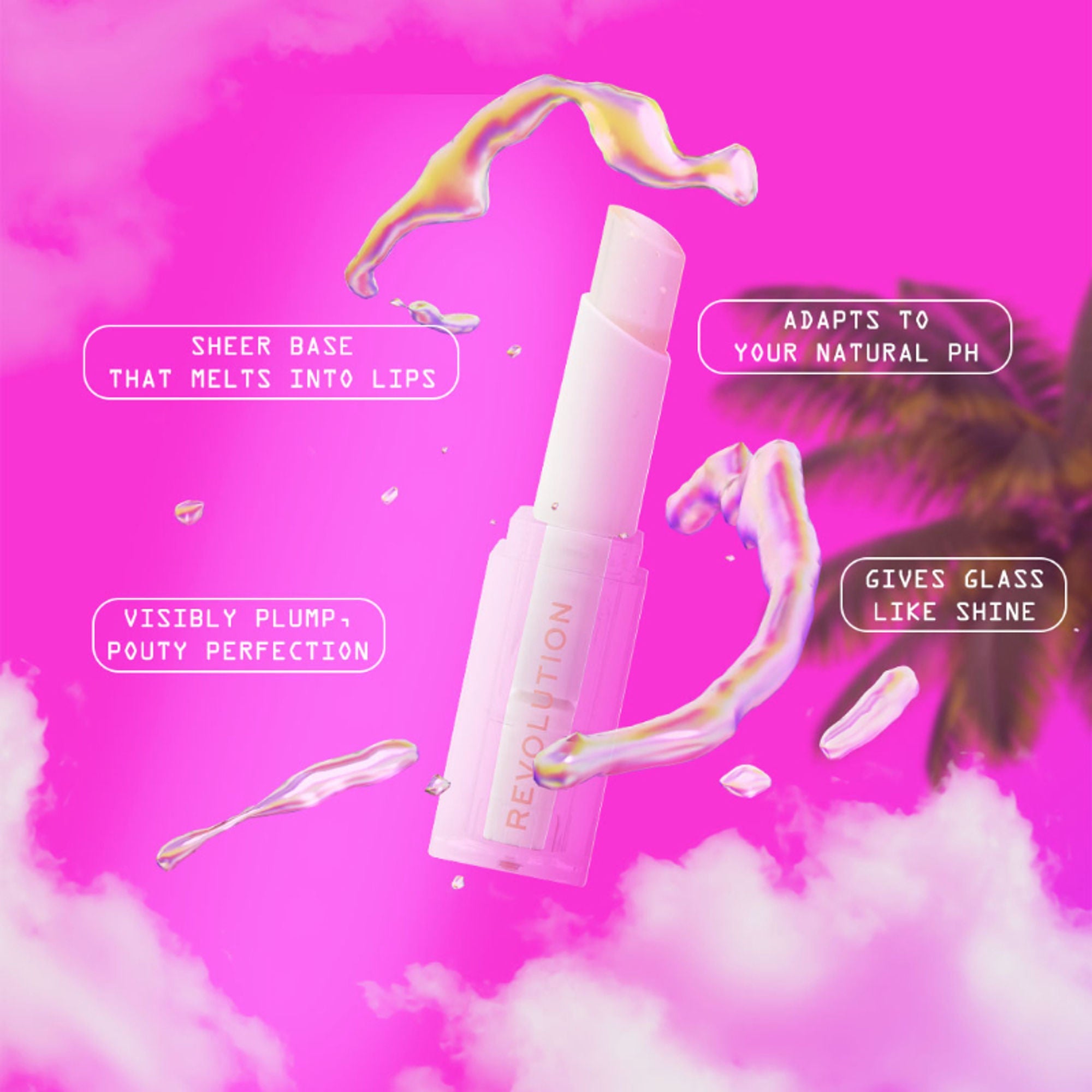 Makeup Revolution Mood Switch Aura Lip Balm - Halo Clear - Distacart