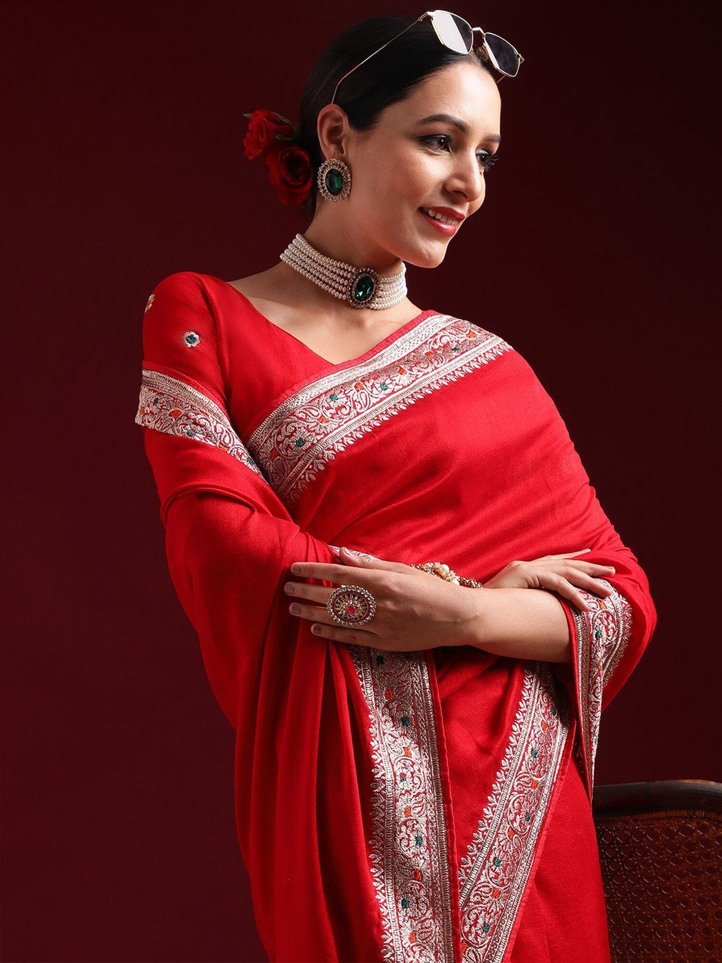 kasee Embroidered Saree - Distacart