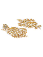 Zaveri Pearls Gold-Toned Kundan & Pearls Studded Rani Haar Jewellery Set - Distacart