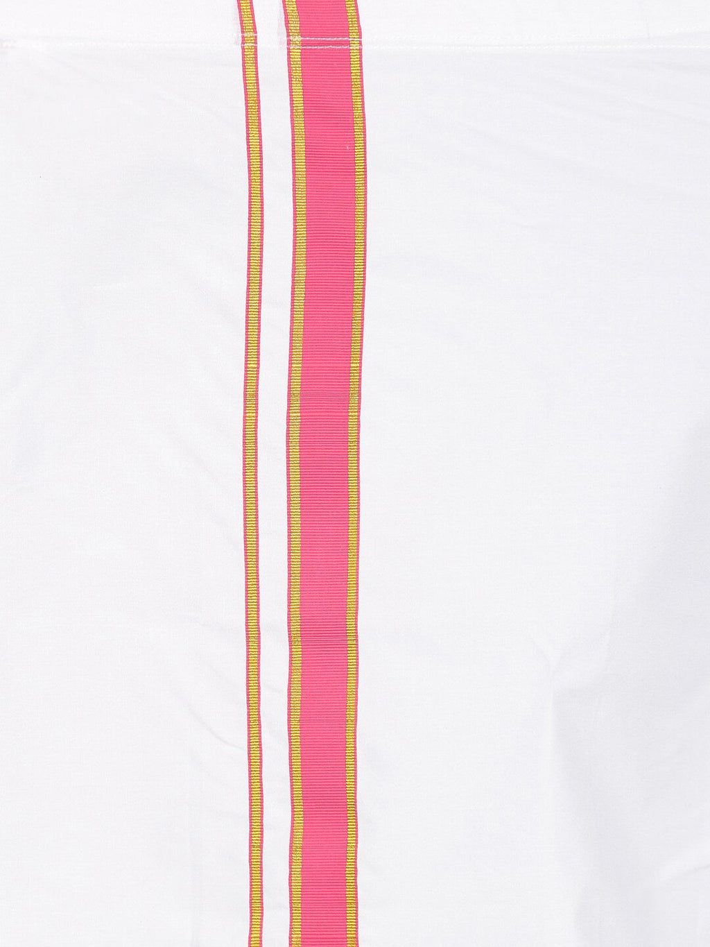 Sethukrishna Boys Pink & White Shirt with Veshti Set