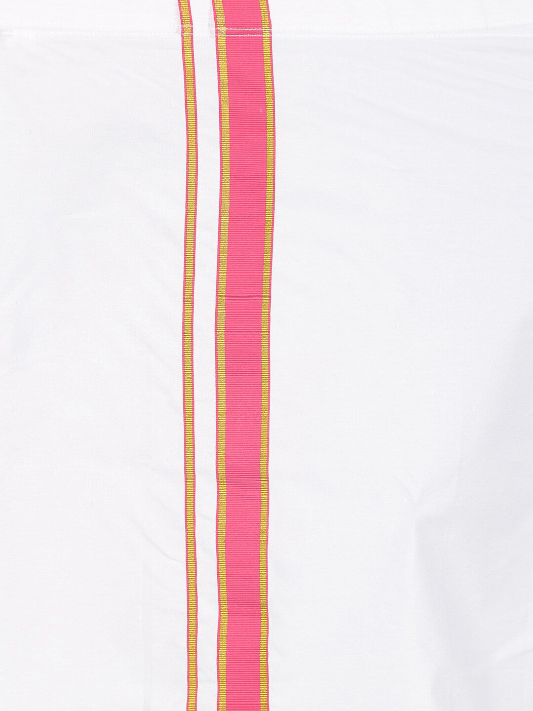 Sethukrishna Boys Pink & White Shirt with Veshti Set