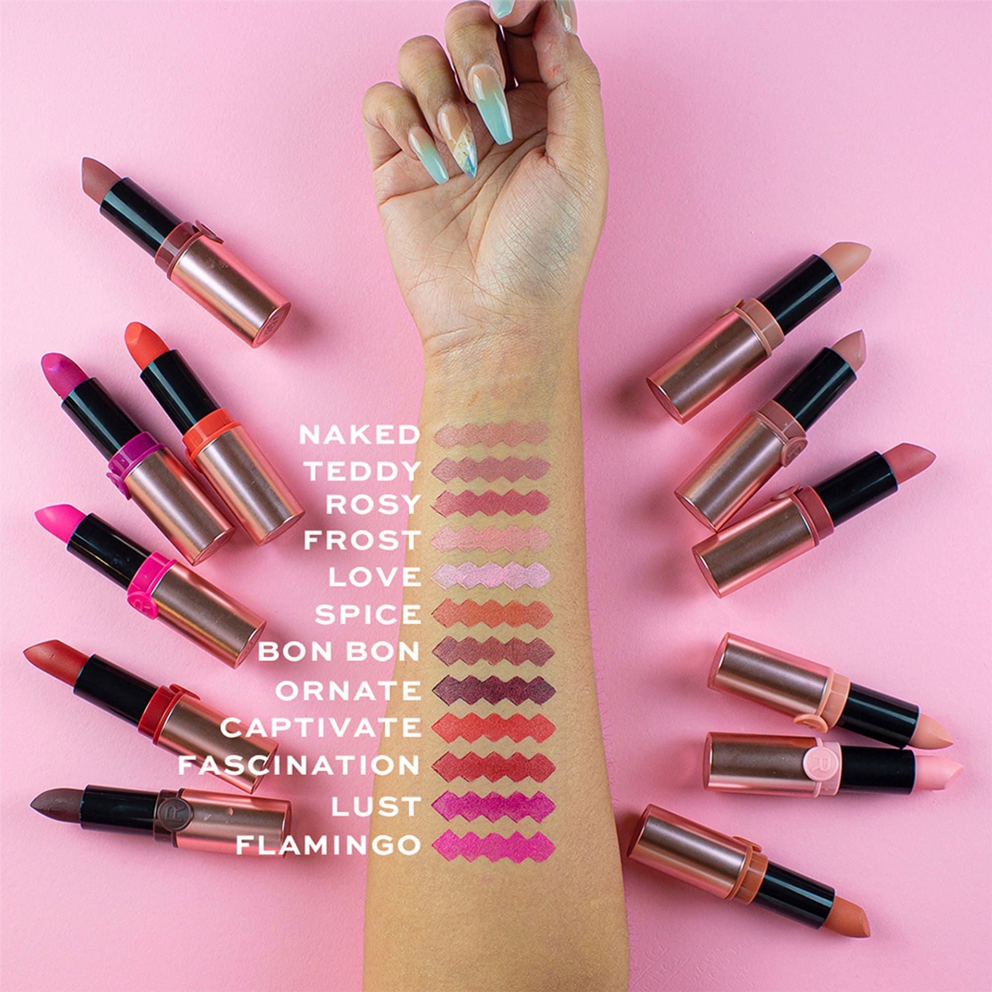 Revolution Powder Matte Lipstick - Rosy - Distacart