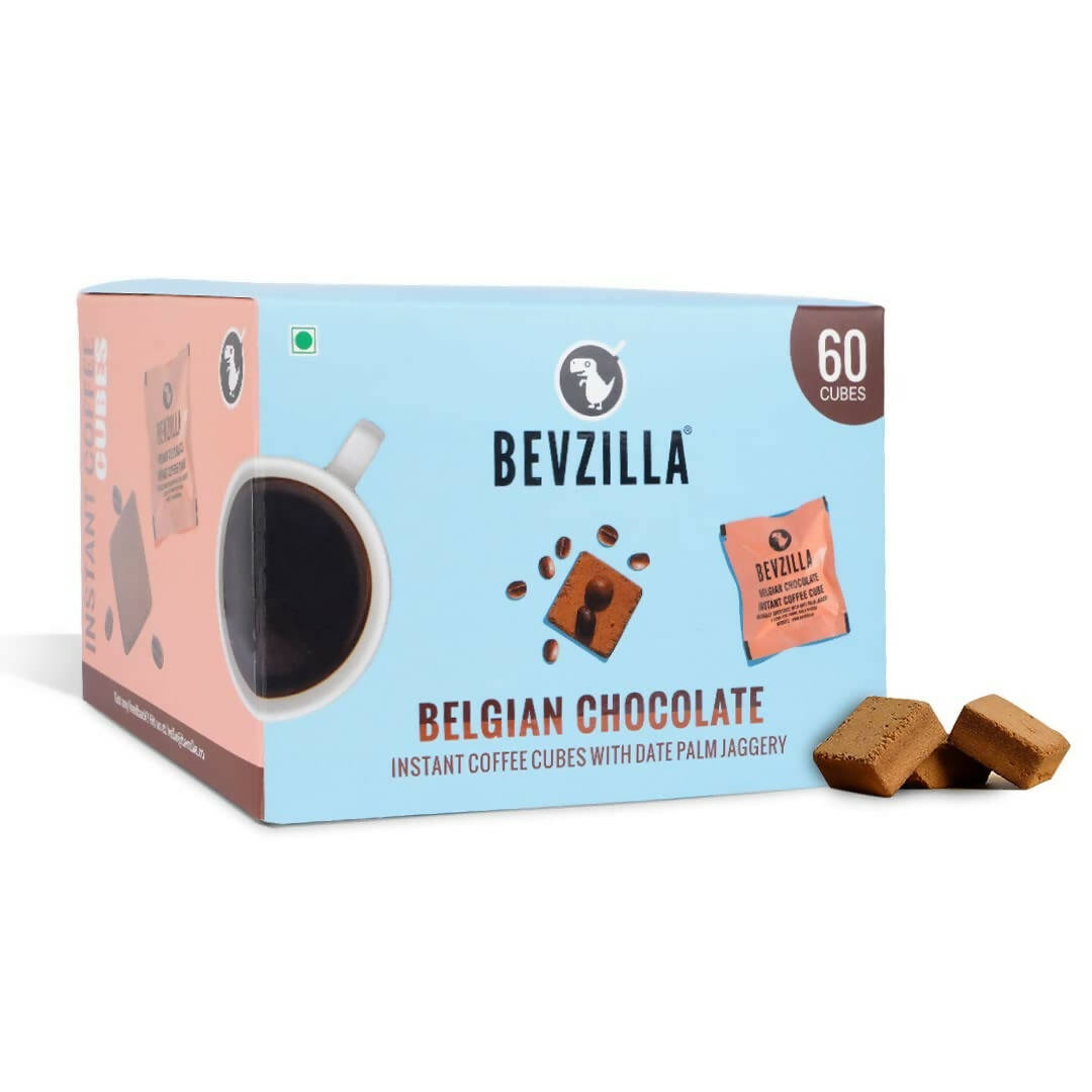 Bevzilla Instant Coffee Cubes Pack with Organic Date Palm Jaggery - Belgian Chocolate - Distacart