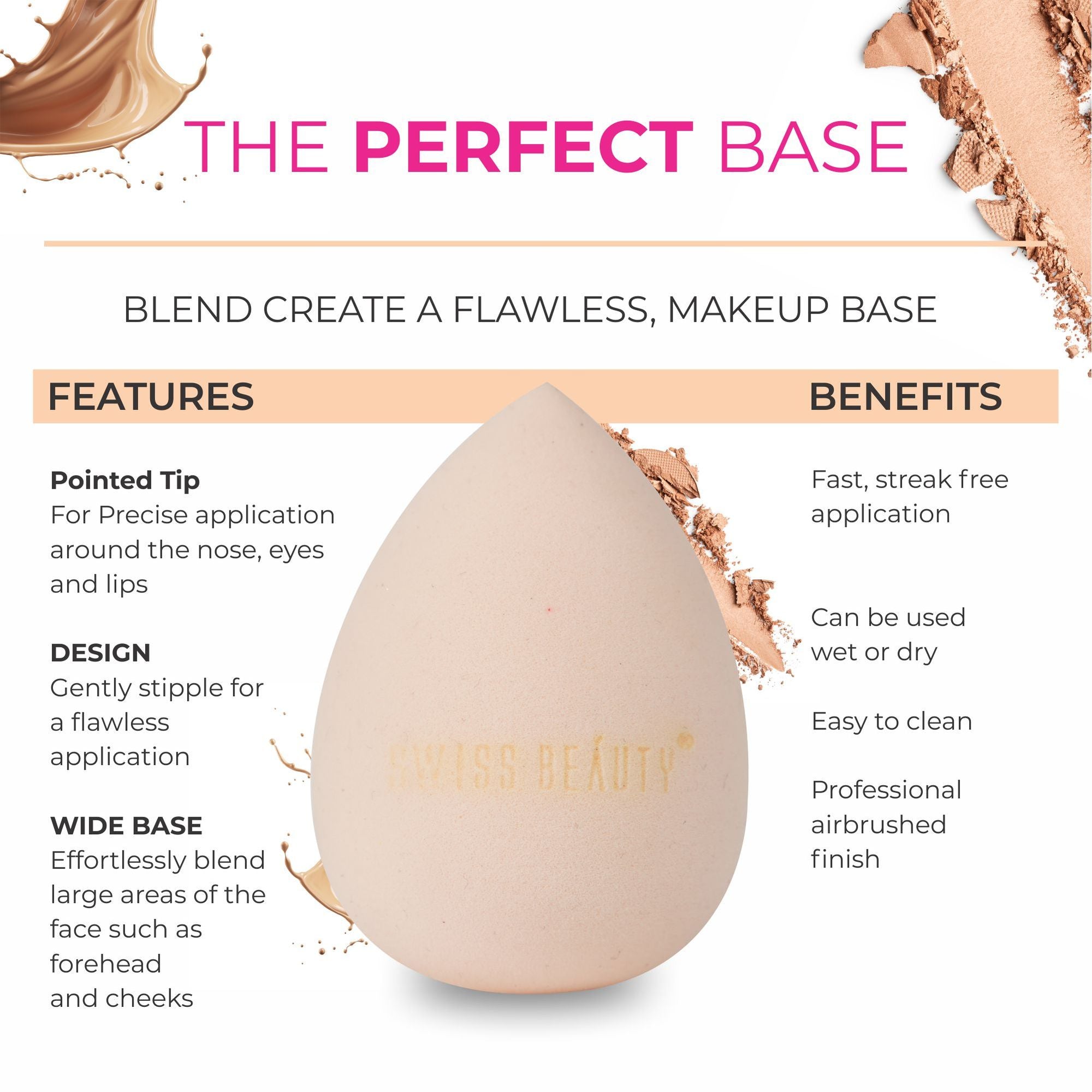 Swiss Beauty Makeup Buddy Beauty Blender - Skin - Distacart