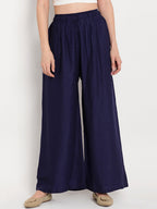 TAG 7 Women Pack of 2 Solid Flared Palazzos