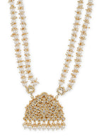 White Brass Gold-Plated Necklace - Ruby Raang - Distacart