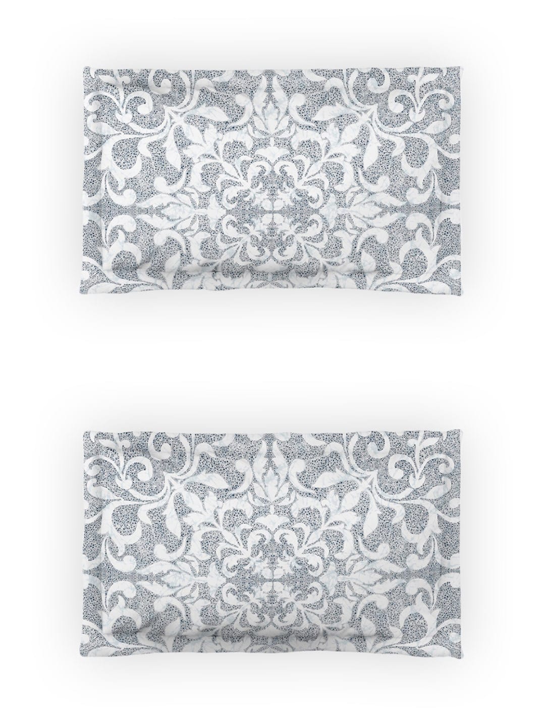 DDecor Blue & White Ethnic Motifs Cotton 140 TC King Bedsheet With 2 Pillow Covers - Distacart