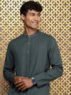 House of Pataudi Woven Design Straight Jashn Kurta