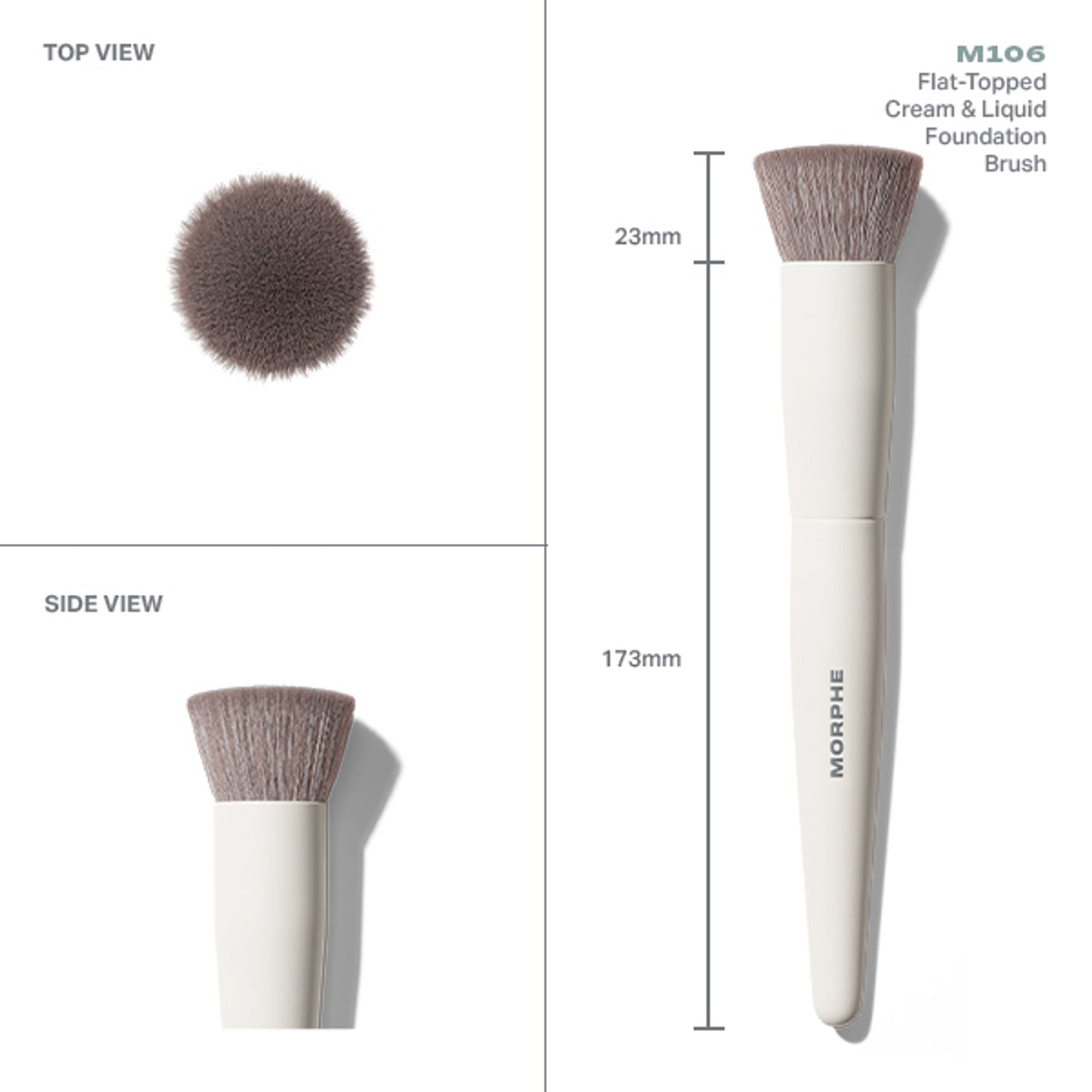 MORPHE M106 Flat Topped Cream & Liquid Foundation Brush - Distacart