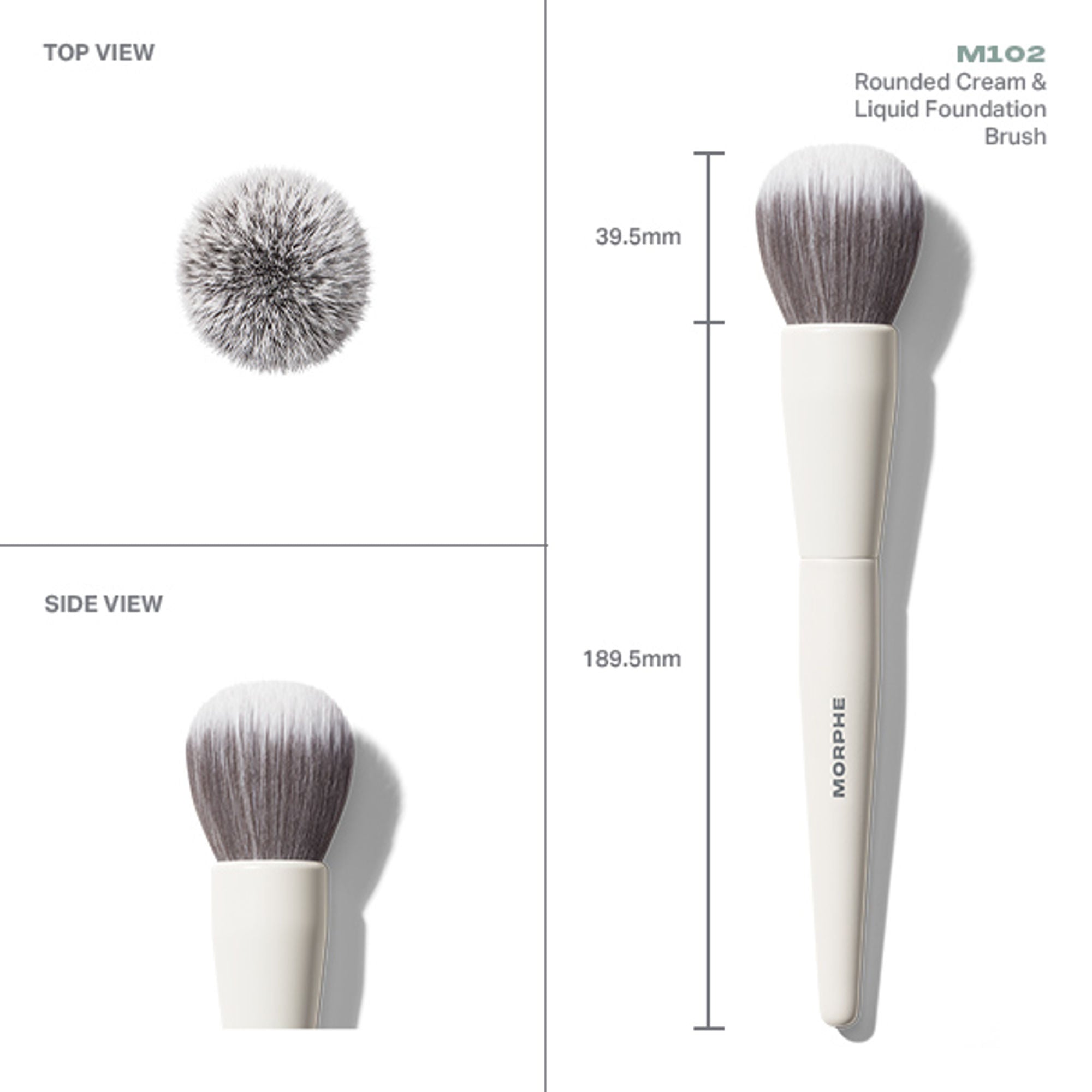 MORPHE M102 Rounded Cream & Liquid Foundation Brush - Distacart