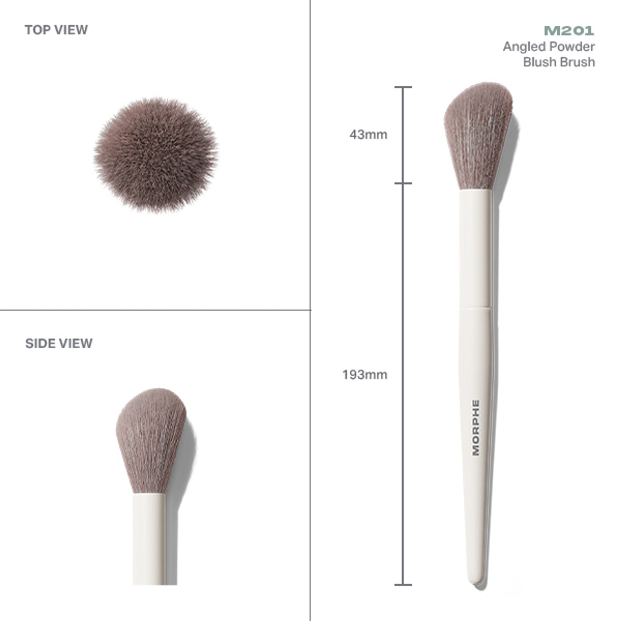 MORPHE M201 Angled Powder Blush Brush - Distacart