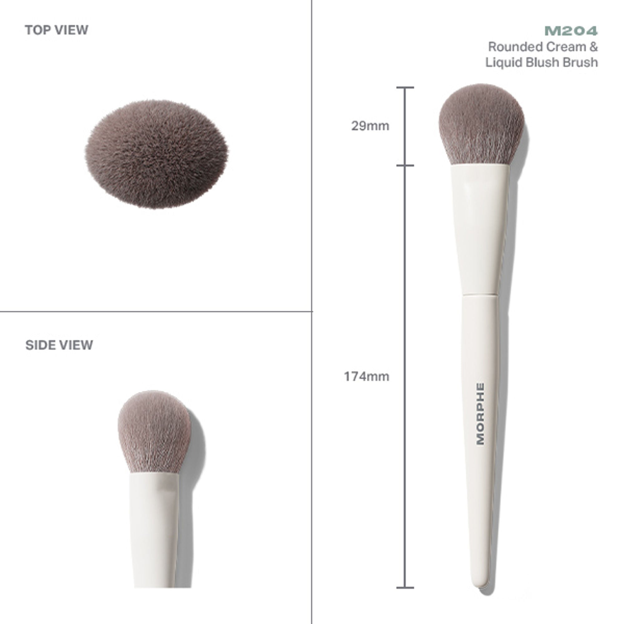 MORPHE M204 Rounded Cream & Liquid Blush Brush - Distacart