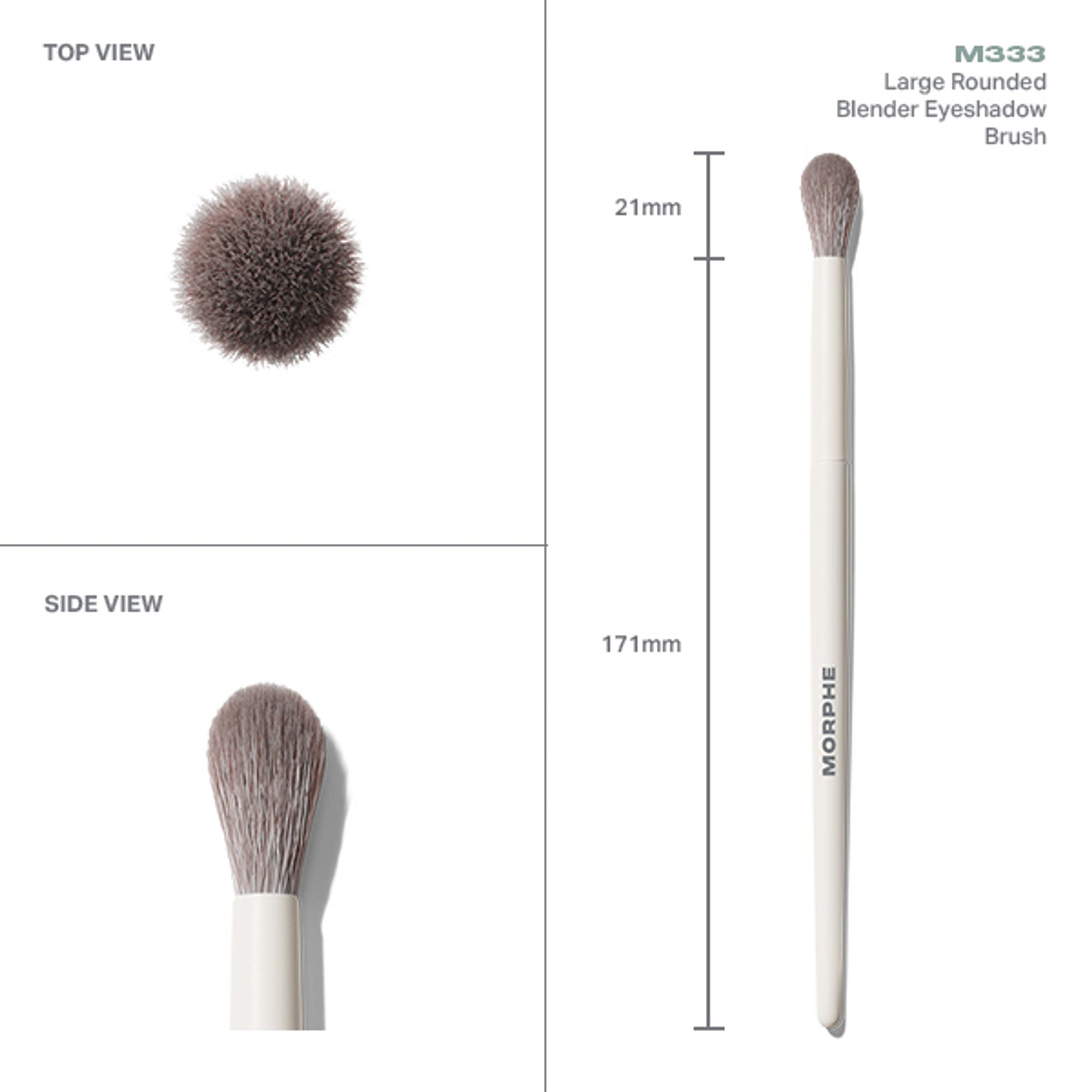 MORPHE M333 Large Rounded Blender Eyeshadow Brush - Distacart