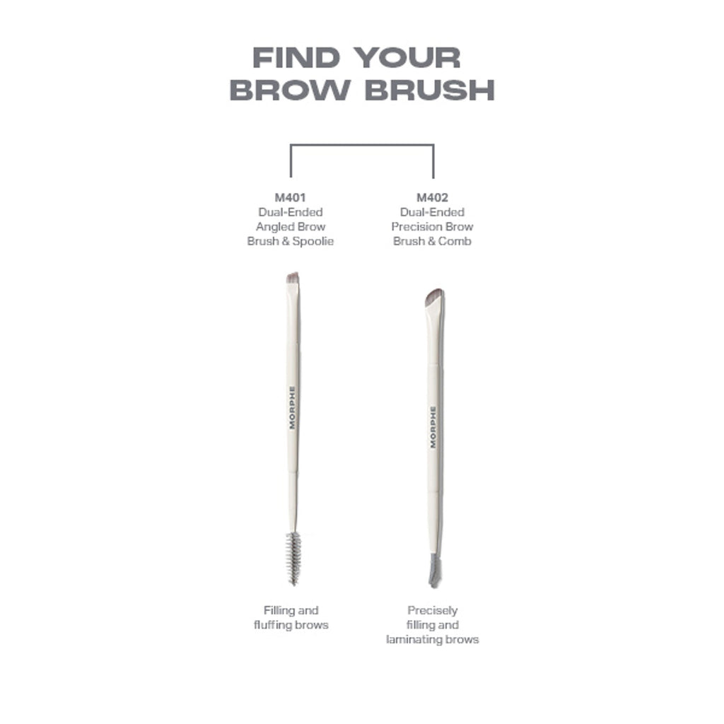 MORPHE M401 Dual Ended Angled Brow Brush & Spoolie - Distacart