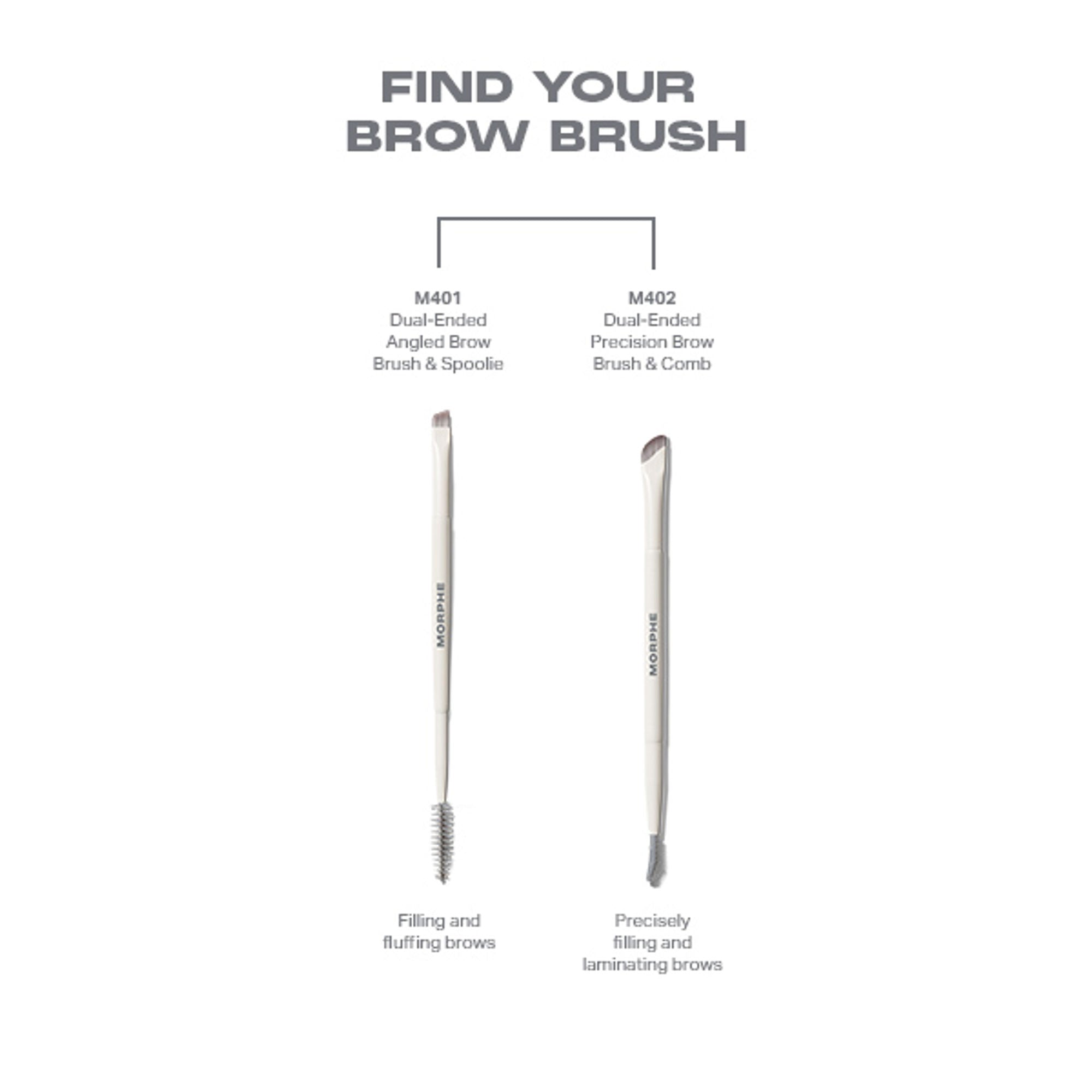MORPHE M402 Dual Ended Precision Brow Brush & Comb - Distacart