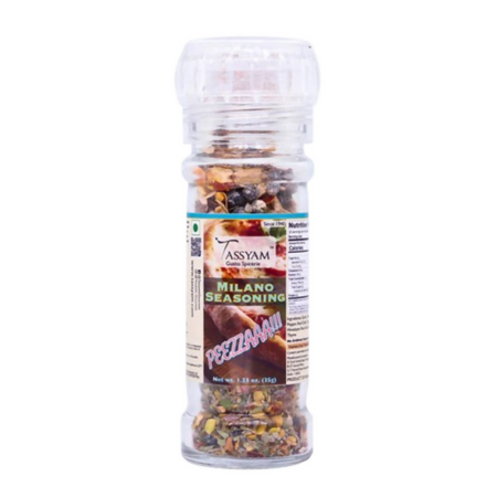 Tassyam Organics Milano Pizza Seasoning Grinder Bottle