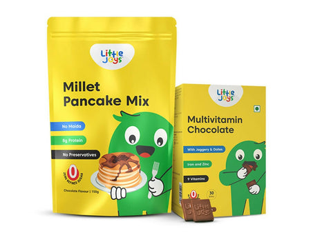 Little Joys Millet Pancake Mix + Multivitamin Chocolate Combo