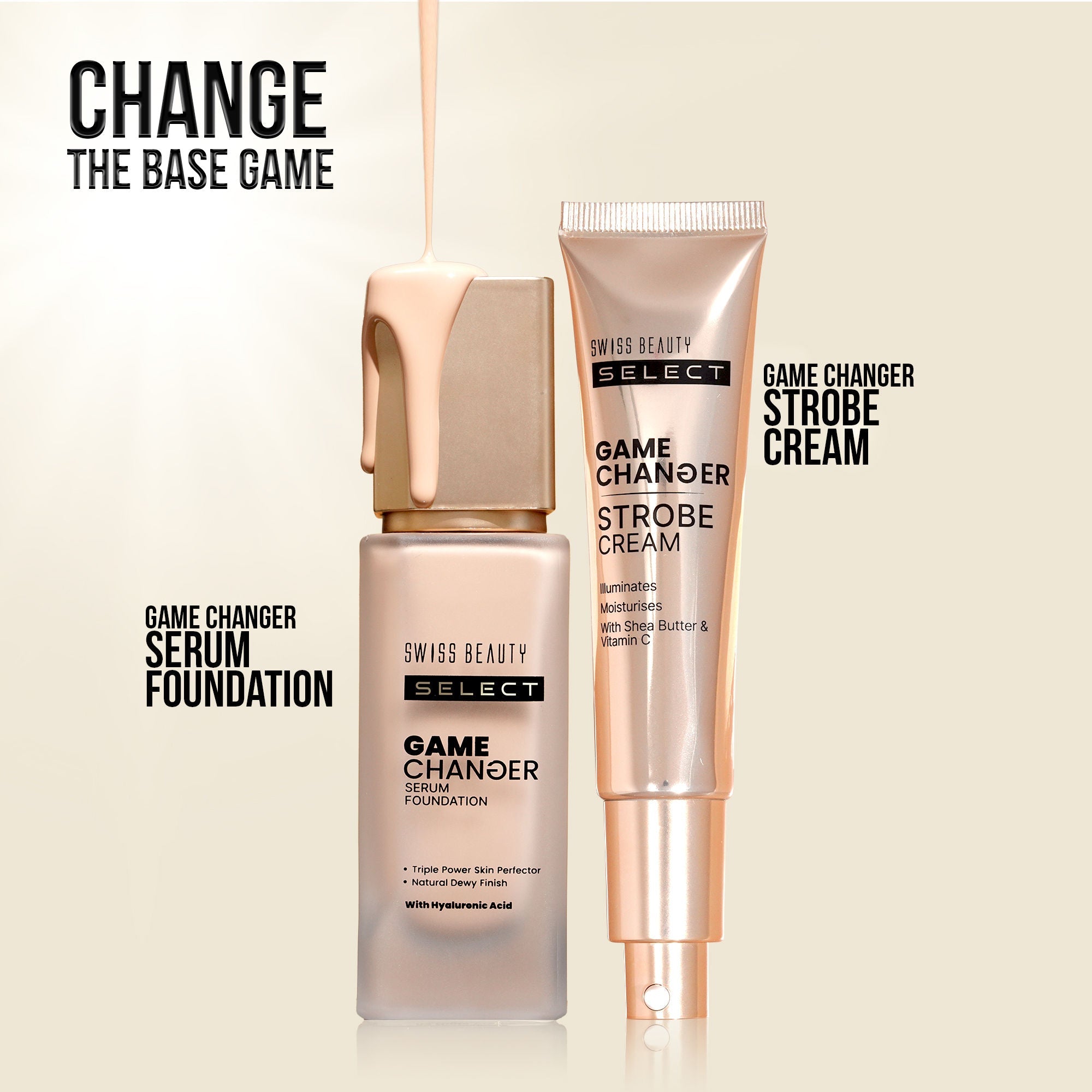 Swiss Beauty Select Game Changer Strobe Cream - 2 Gold Sheen - Distacart