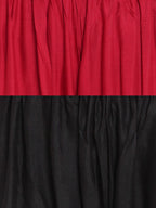 TAG 7 Women Pack Of 2 Black & Maroon Solid Flared Palazzos