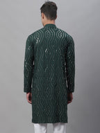 Sojanya Band Collar Sequined Pure Cotton Kurta