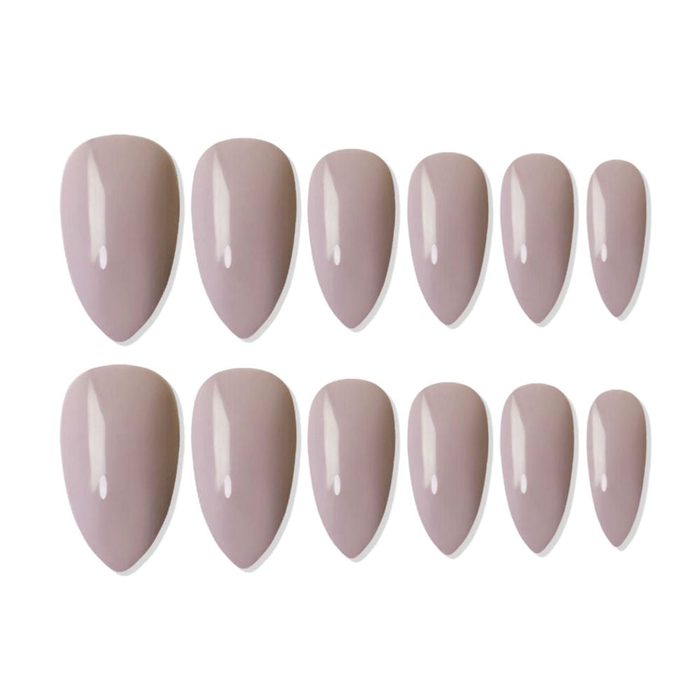shills professional reusable press on nails almond spn619