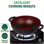 The Indus Valley CASTrong Cast Iron Kadai ,Pre-seasoned, Nonstick, 100% Pure, Toxin-free, Induction, Spatula, 25.4 cm, 2.3L, 2.5kg
