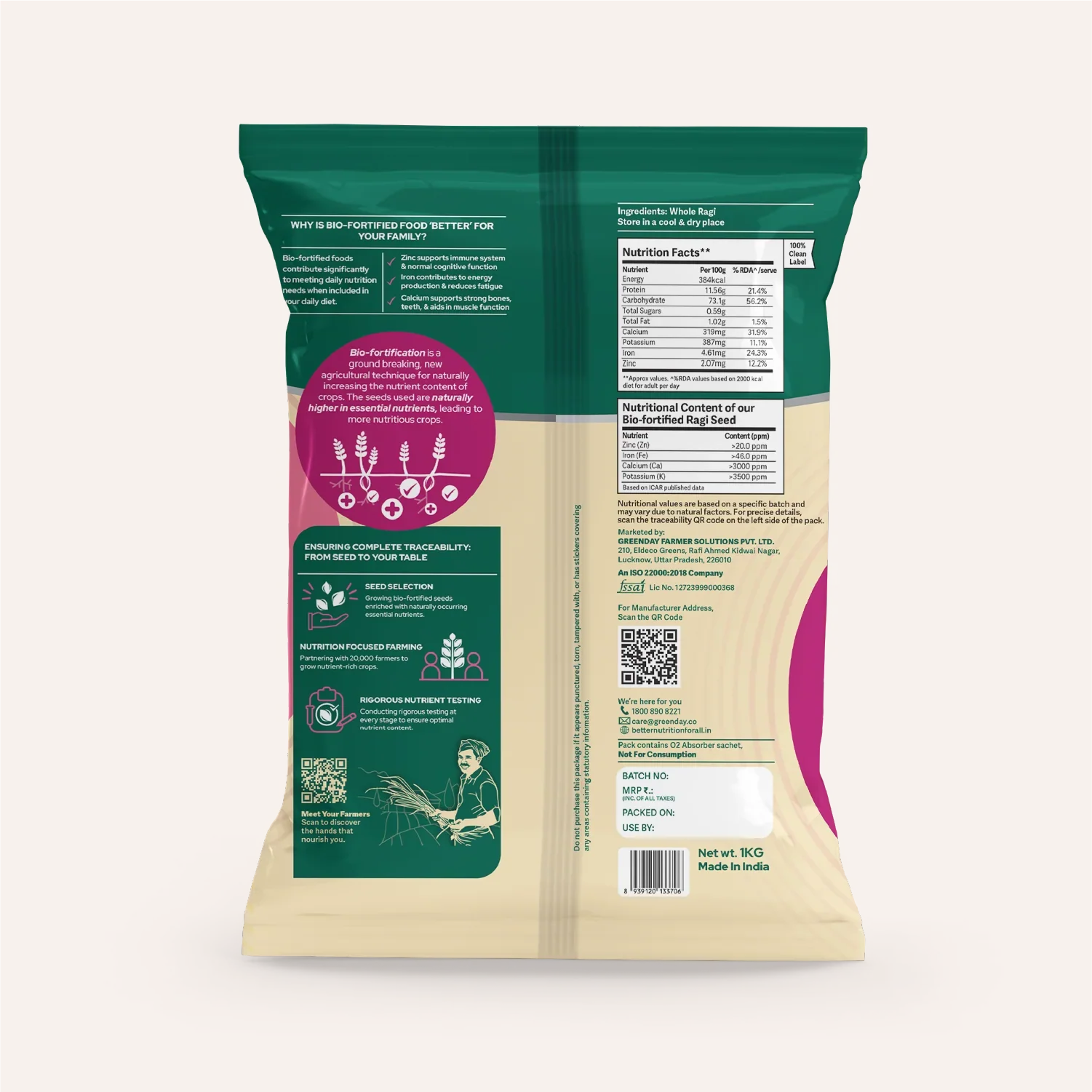 Better Nutrition Biofortified Ragi Atta / Finger Millet Flour - Distacart