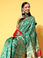 Saree Mall Ethnic Motifs Silk Blend Banarasi Sarees