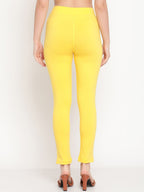 TAG 7 Set Of 2 Orange & Yellow Solid Leggings