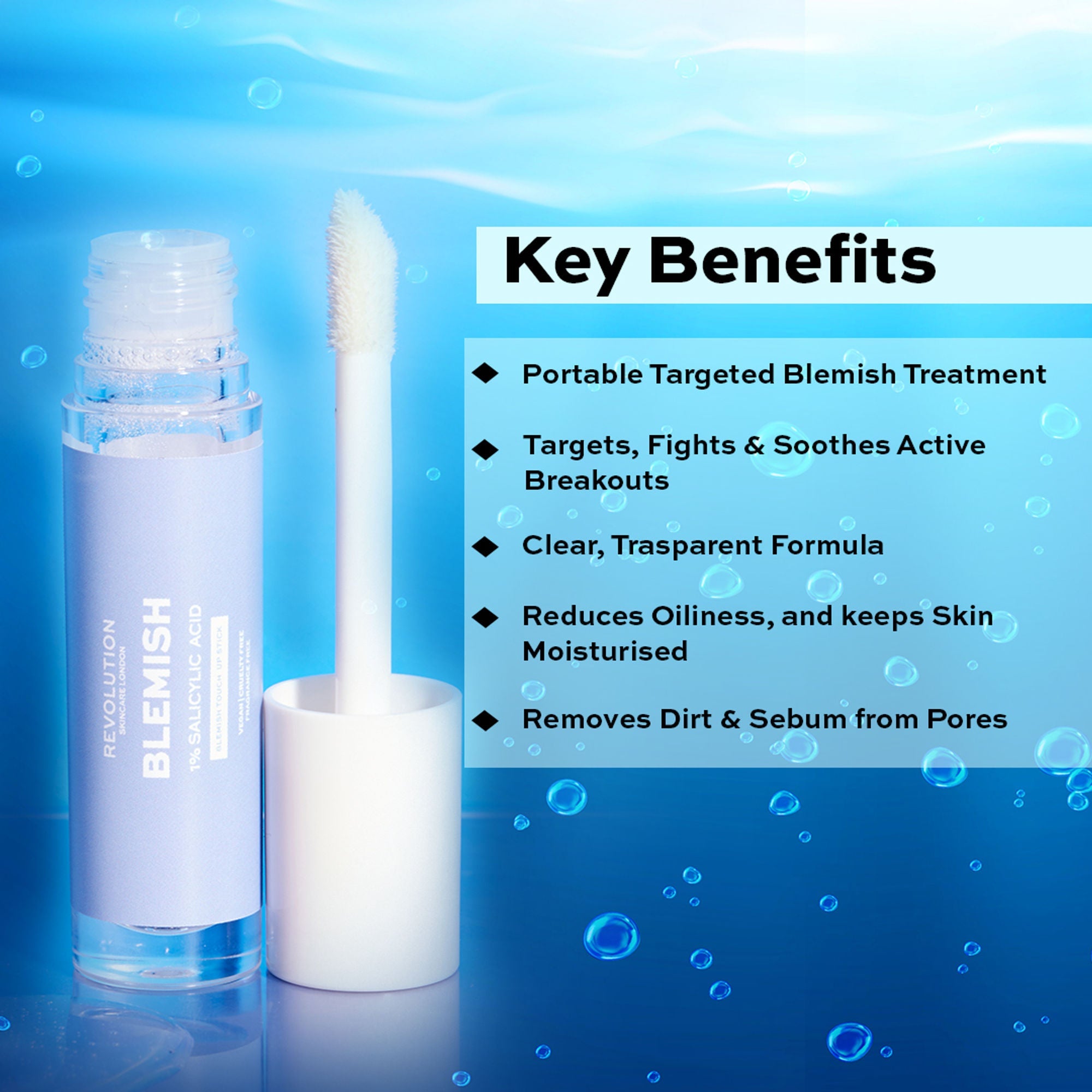 Makeup Revolution Skincare Anytime Anywhere 1% Salicylic Acid Blemish Touch Up Stick - Distacart
