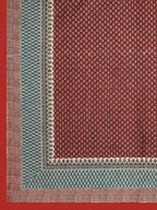 CLIO'S HERITAGE STORE Red Ethnic Motifs Cotton 400 TC King Bedsheet with 2 Pillow Covers