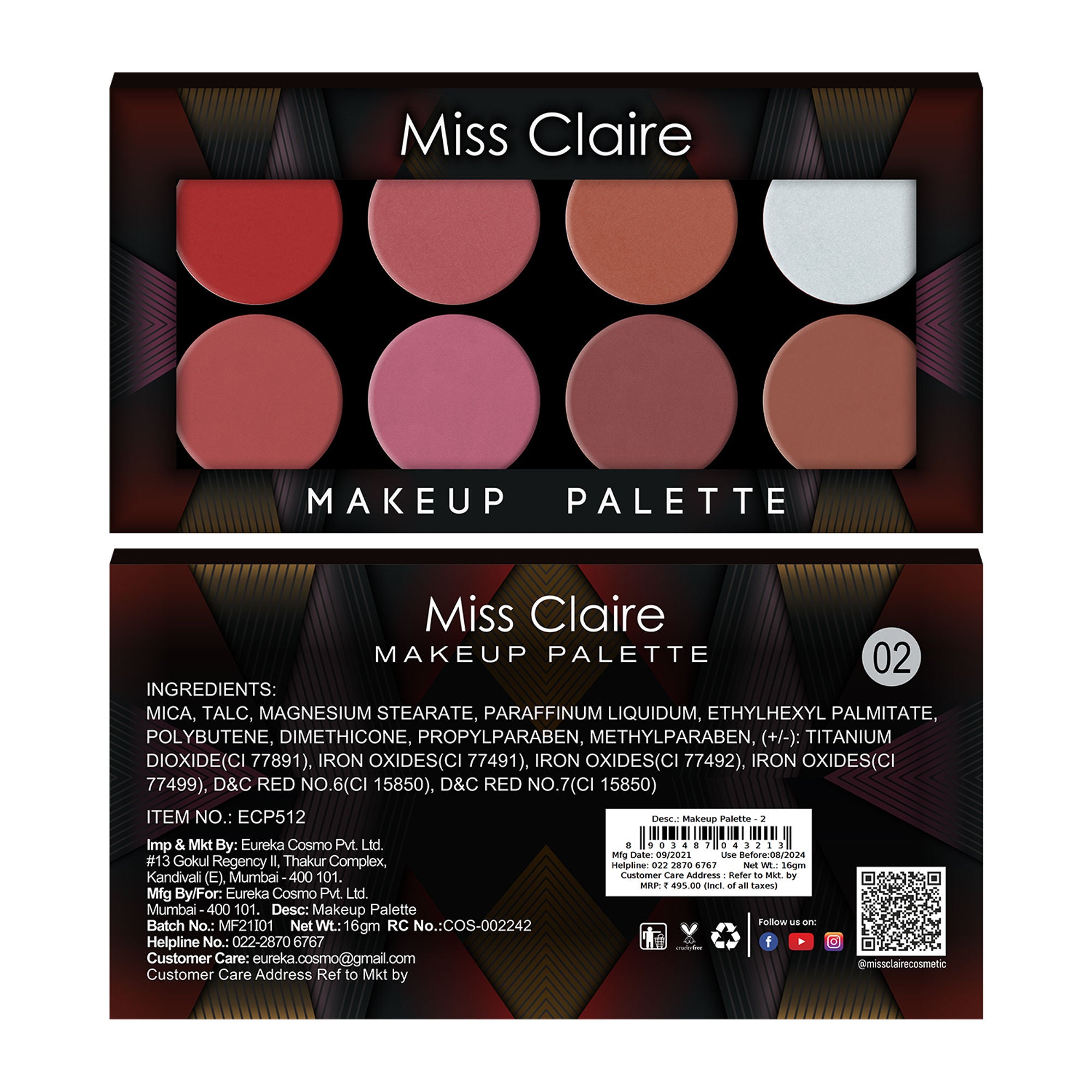 Miss Claire Makeup Palette - 2