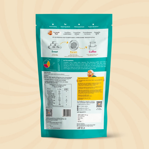 Sweet Karam Coffee Butter Murukku (Benne Murukku)