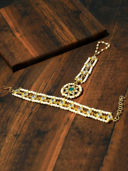 Joban Fashion Kundan Hathphool For Women