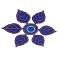 Kundan HandiKrafts Handcrafted Navy Blue Colour Kundan Rangoli