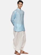 Sethukrishna Mens Blue Kurta with Dhoti Pants - Distacart
