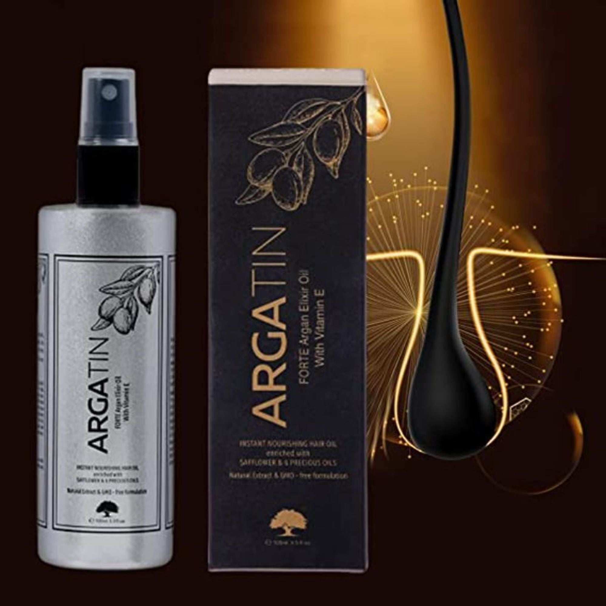 Argatin Argan Elixir Oil For Dry Damaged & Frizzy Hair - Distacart