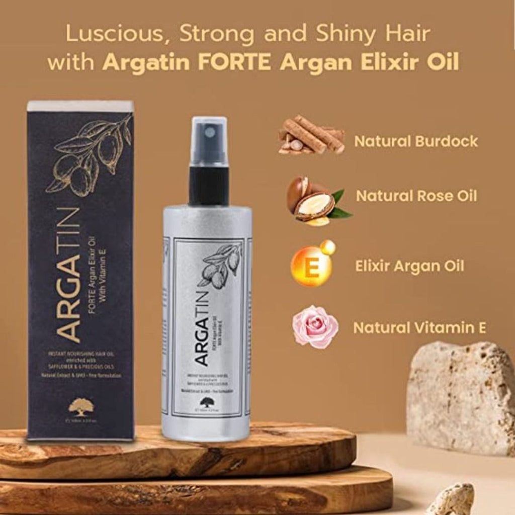 Argatin Argan Elixir Oil For Dry Damaged & Frizzy Hair - Distacart